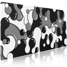 Suuri pelihiirimatto japanilaisella geometrisella anime-designilla, liukumattomalla kumitaustalla ja ommelluilla reunoilla, XXL, 90x40x3cm