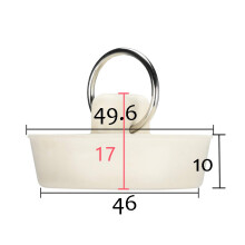 (49.6mm)Bouchon de baignoire lavabo en caoutchouc blanc évier tuyau de vidange fournitures de prévention de l'eau