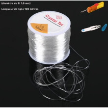 Rannekorujen elastinen nauha 100m * 1.0mm läpinäkyvä elastinen nauha kulutusta kestävä