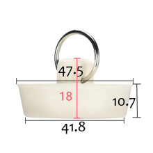 (47.5mm)Bouchon de baignoire lavabo en caoutchouc blanc évier tuyau de vidange fournitures de prévention de l'eau