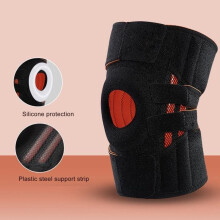 CUQUE Avoin ontto polvituki, unisex musta urheilupolvituki, avoin ontto jousipolvituki XU010