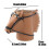 Handgemaakte lederen desktop organizer paardenvorm lederen 3