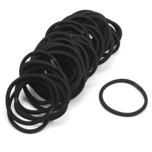 Joustavat kumiset hiuslenkit - Mustat - Aikuisille - Unisex - Halkaisija 5,5 cm