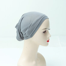 (23) Multicolor rayon jersey turban long scarf base hat single color elastic inner mercerized cotton tube hat