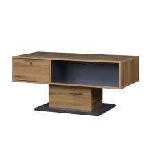 Table basse moderne, rangement double face, grand compartiment et espace intérieur, design pratique et polyvalent pour salon