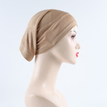 (18) Multicolor rayon jersey turban long scarf base hat single color elastic inner mercerized cotton tube hat