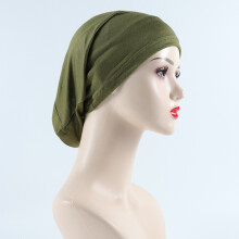 (9) Multicolor rayon jersey turban long scarf base hat single color elastic inner mercerized cotton tube hat