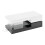 (White,Black) Table basse moderne,LED ambiante,contrôle app/Bluetooth,plateau en verre,finition laquée,salon 1