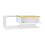(White) Table basse, plateau en verre, effet LED, meuble salon et table d’appoint 1