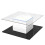 Table basse en verre laqué, table mobile sur roulettes pivotantes 1