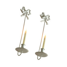 2Pcs Wall Mount Candle Holders Modern Wall Candle Sconces-White