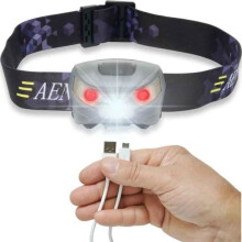 LED-otsalamppu - CREE - USB-ladattava - 5 tilaa - 6000K - Energialuokka A+