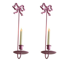 Wall Mounted Decorative Candle Holders Wall Mount Iron-Pink