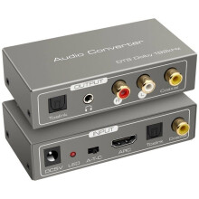 HDMI ARC -sovitin digitaalinen analogimuunnin äänipoiminta SPDIF-koaksiaaliseen optiseen RCA LR -stereolähtöön 3,5 mm