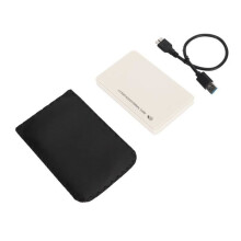 Tbest-kiintolevykotelo, USB 3.0 - SATA 2.5" 7mm 9.5mm työkaluton ulkoinen kiintolevykotelo, valkoinen