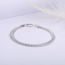 (Silver) Snake bone chain bracelet, simple and elegant bracelet jewelry, electroplated 18k gold 925 silver