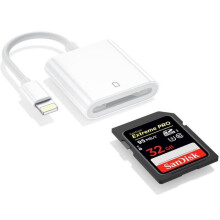 USB Lightning OTG -keskitinsovitin SD/Micro SD/SDHC/SDXC -kortinlukijan kameraliitäntäsarjat iPhonelle ja iPadille