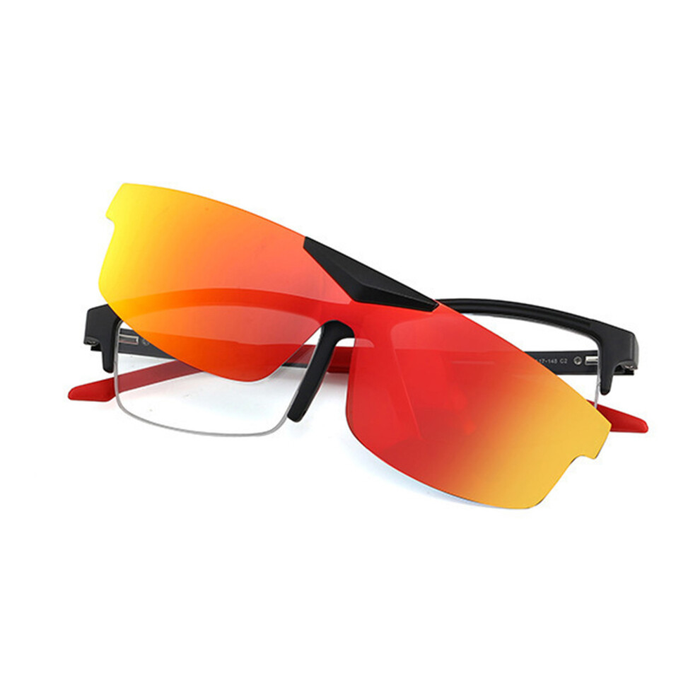 Unisex Sports Sunglasses For Running- Frame Film Black/Red 7754002985652