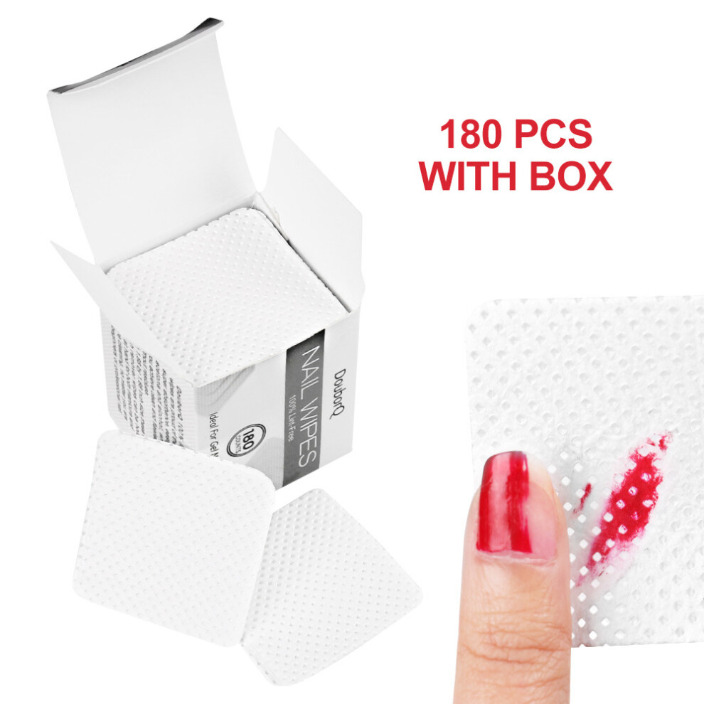 White (180 Pieces) 360 Pieces Of Nail Polish Remover Pads, Cotton Pads, Eyelash Glue Cleaning Pads, Nail Polish