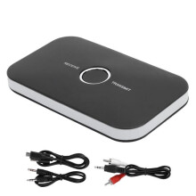 ARAMOX Bluetooth-äänisovitin, 2-in-1 langaton Bluetooth 5.0 -stereoäänilähetin-/vastaanotinsovitin tietokoneelle ja televisiolle
