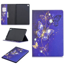 Samsung Galaxy Tab S5e 10.5" T720 T725 -tablettien suojakuori, sininen, perhossininen