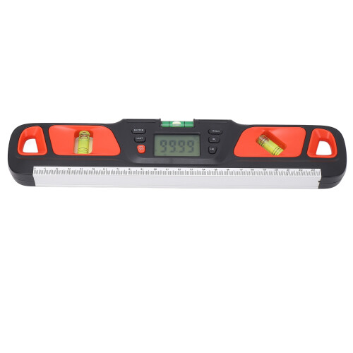 Rote digitale Wasserwaage mit LCD-Inclinometer-Winkelmesser
