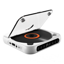 Συσκευή αναπαραγωγής CD, Bluetooth, Φόρτιση Type-C, AUX, οικιακό ηχείο, Ποιότητα ήχου HD, λευκό