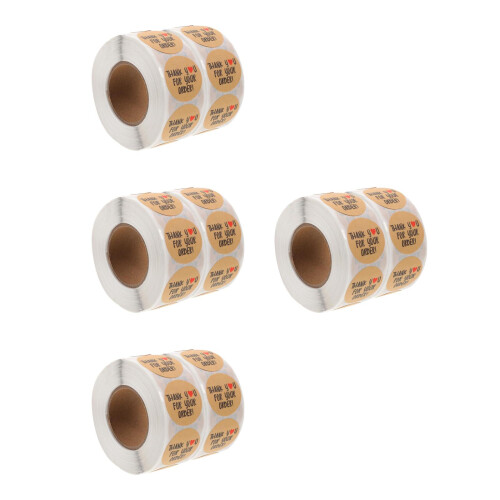 8Rouleaux D'étiquettes Marron Pour Et Fermeture De