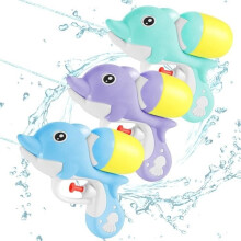 Σετ 3 μίνι νεροπίστολα - AMOUNE - Cartoon Dolphin - 150 ml - 5 έως 8 μέτρα - Εξωτερικού χώρου