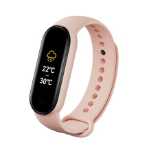 (Pink) Waterproof Smart Watch MenWomen Fitness Smart Bracelet Sports Band Heart Rate Blood Pressure Monitor Multi-function Watch