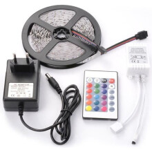 Κιτ φωτισμού Sunix LED Strip, εύκαμπτες λωρίδες LED 5M, μη αδιάβροχες, SMD 3528, 300 RGB LED, SU722
