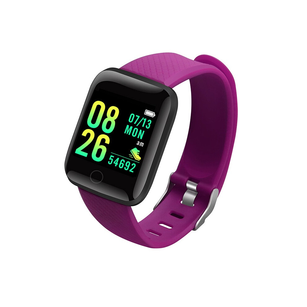 (Purple) Smart Watch Sport Wristband Fitness Monitoring Track Heart Rate Call And Message Remind Men Smartwatch Woman Purple 4017648534138