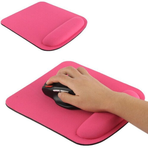 Εργονομικό Mouse Pad με εξαιρετικά λεπτό στήριγμα καρπού για βέλτιστη άνεση - Ροζ - YONIS