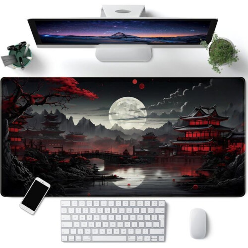 Mouse Pad για παιχνίδια - HAUTSTORE - 800x300 mm - Αντιολισθητικό - Αδιάβροχο - Ραμμένες άκρες
