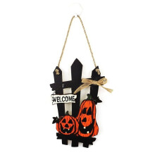 Spooky pumpkin-shaped welcome wreath for Halloween, autumn front door decoration (square)