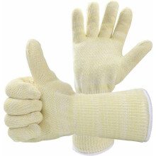 1 Pair of BBQ Gloves, Heat Resistant, Universal Size Grill Gloves - Kitchen Gloves, Heat Resistant Up to 500C, Oven Gloves PZCC