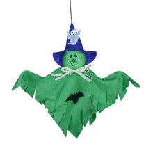 Halloween Pumpkin Ghost Decoration Single Phantom (green fabric + wire approx. 35x30x2.5cm)