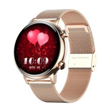 (gold) Smart Watch Women Small With Whatsapp IP68 Waterproof AMOLED 360*360 HD Screen Blood Pressure Android Ladies NFC Smartwatch
