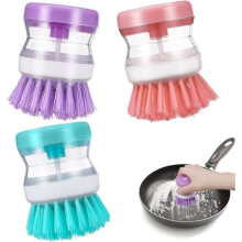 3 Dish Brushes, Dish Brushes with Reservoir, Transparent Dish Brushes for Pots and Pans