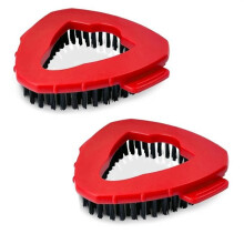 Scrub Brush, 2-Piece Spin Mop Scrub Brush Head Compatible with the O Cedar EasyWring System, 1 Reservoir, Brush