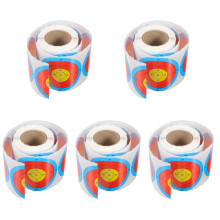5Rouleaux Stickers Cibles De Tir Papier Fluorescents Auto-Adhésifs