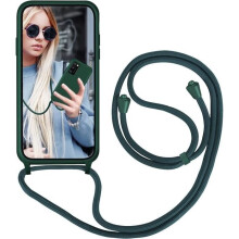 Samsung Galaxy A41 Necklace Cord Case, Slim Shockproof Adjustable Liquid Silicone Lanyard
