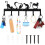 Cat Wall-Mounted Key Holder, 6 Black Hooks, Decorative, for Entryway, Kitchen, Office, Bathroom, Storage 1
