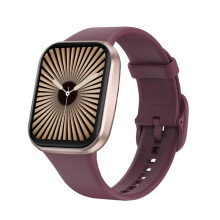 (Wine Red) Sport Wrist Smartwatch Bluetooth Call Luxury Ladies Fitness Waterproof Smart Watches for Man Woman iOS Android
