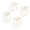 Gold Lemon Paperclip Set 100 1