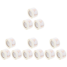 12Rouleaux D'étiquettes Adhésives Décoratives Pour Cadeaux & Mariage