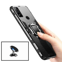 Magnetic Car Mount Kit + Military Defender Ring Anti-Impact Case - Huawei P Smart 2020 5019706191443