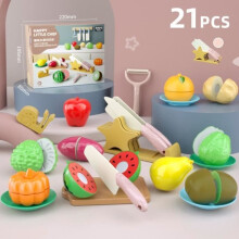 Kitchen Toys, Fruits and Vegetables to Cut, Toy Kitchen Utensil, Pretend Play Toy, Educational Toy for Toddlers and Children, Gift