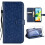 Leather Case for iPhone 14 Plus 6.7" - NOBRAND - Blue Hexagonal Pattern - Soft Case - Magnetic Closure 1