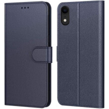 AURSTORE Case for iPhone XR, Protective PU Leather Wallet Book Cover, [Magnetic Closure] (Blue) 68181